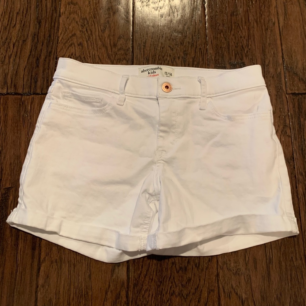 Abercrombie Kids White Midi Shorts